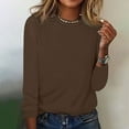 thumbnail image 4 of AherBiu Womens Long Sleeve Tops Crewneck Basic Layer Top Tee Tshirts Solid Color Dailywear, 4 of 4