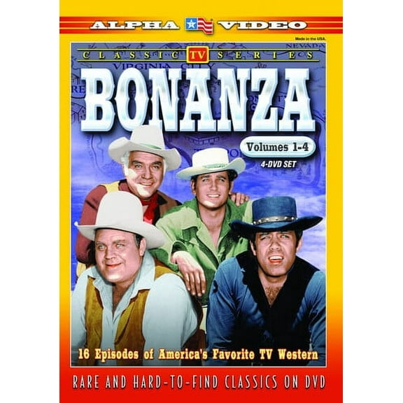 Bonanza: Volumes 1-4 (DVD), Alpha Video, Drama