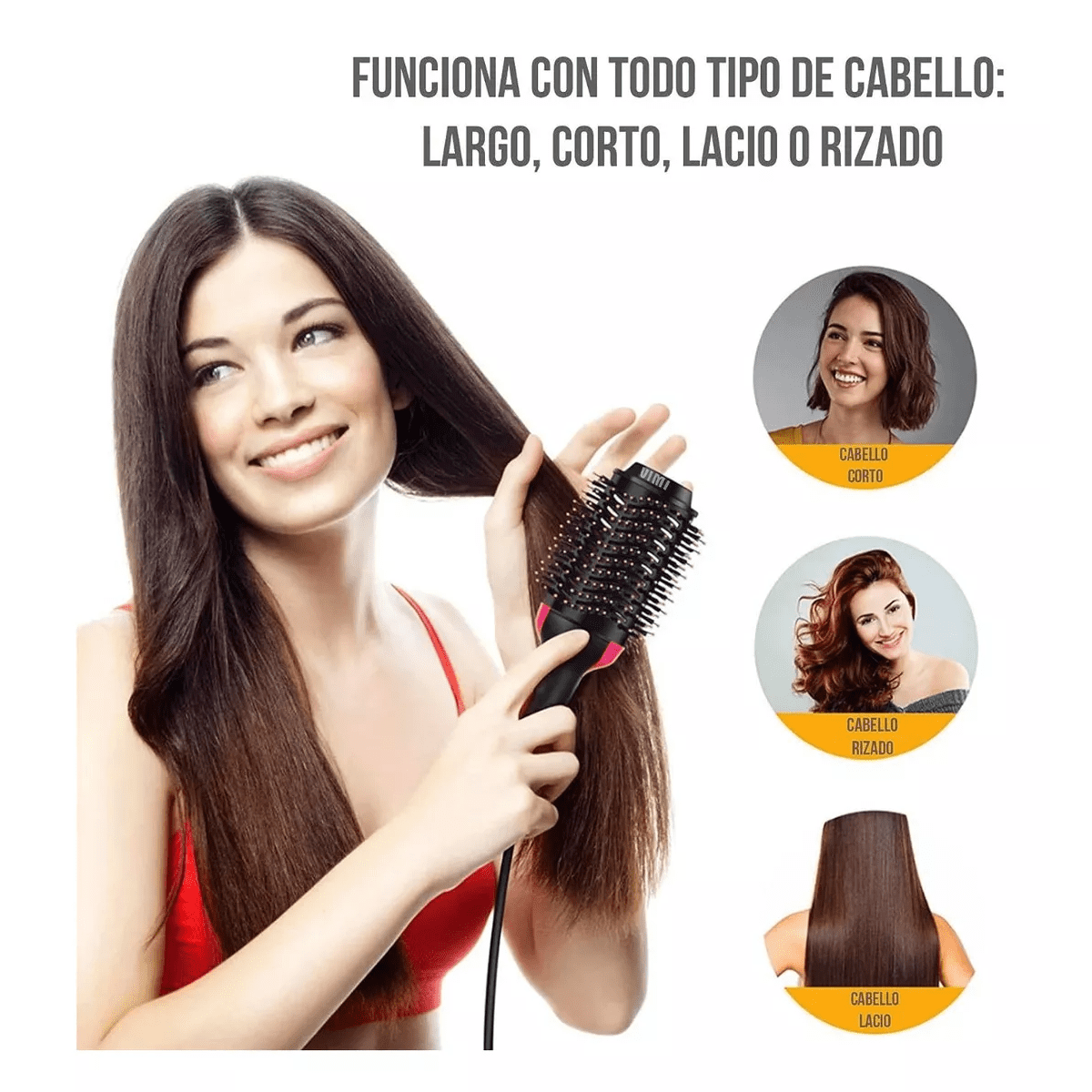 Pelo Rizado Cepillo Alisador Para Cabello Cepillo Ionico El Mejor