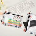 thumbnail image 2 of FORMRS 2 Pack Pencil Pouch for 3 Ring Binder with Clear Window Zipper Case, Cartoon Blue Houses, 2 of 6