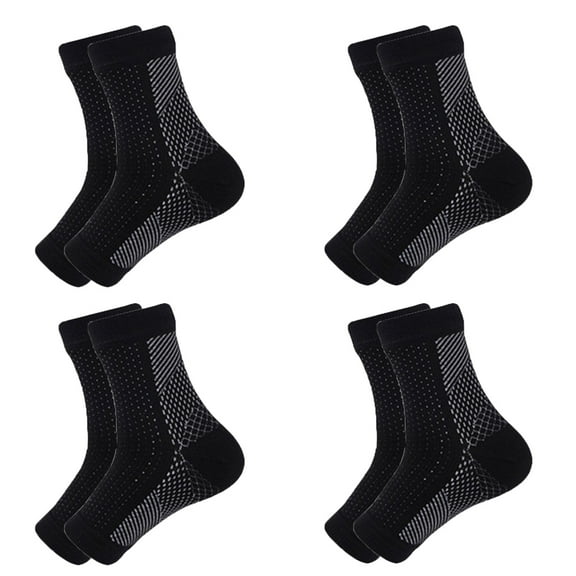 4 Pairs Neuropathy Socks for Women and Men - Soothe Relief Socks for Plantar Fasciitis - Ankle Compression Socks