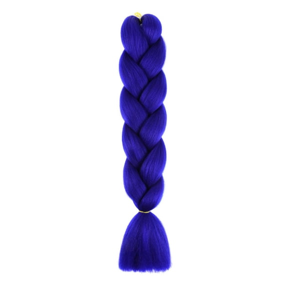 XmhyTop 24Inch Synthetic Jumbo Braiding Hair (3-Pack), 100g/Piece Crochet Twist Braids, Easy-to-Install Hair Extensions for Box Braids, Sapphire Blue