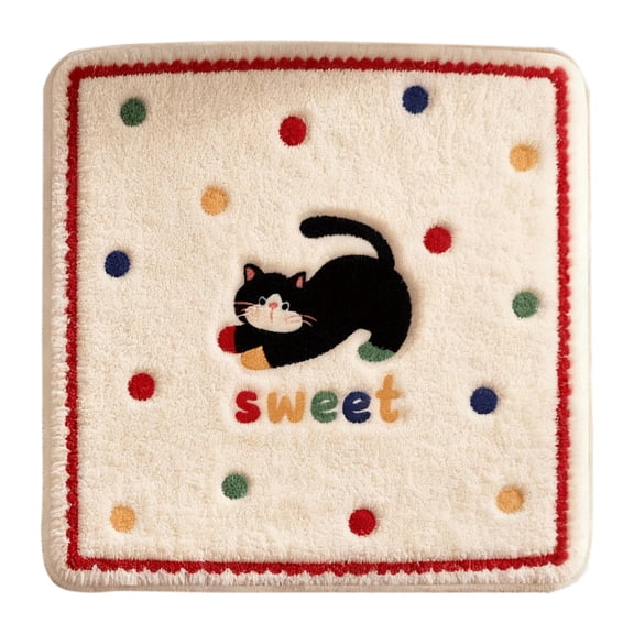 DefiDgd Non-slip Square Seat Pad,Cute Cartoon Animal Pad Velvet Chair Pads for Kitchen Dining Office Home Chairs Decoration(B)