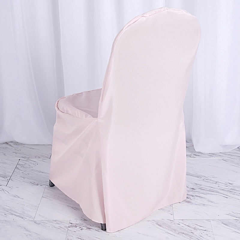 BalsaCircle Banquet Polyester Chair Cover Wedding Party Supplies - Blush