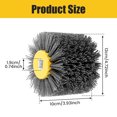 thumbnail image 2 of TMWEFUSC Abrasive Wire Drawing Wheel 80 Grit Durable Wood Drum Burnishing Brush Wear-Resistant Wheel Drum Polishing Brush Surface Sanding Nylon Wire Drum Brush for Wood Deburring, 2 of 6