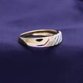 thumbnail image 3 of 1/10 CT Round Cut Natural White Diamond Two Tone Mens Engagement Band Ring In 14K Gold Plated 925 Sterling Silver (Color: I-J, Clarity: I2-I3, 0.10 Cttw) -11.5, 3 of 11