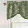 thumbnail image 5 of Tie Up Valances for Windows, Sage Green Floral Adjustable Valance Curtains Window Treatment for Living Room/Bedroom Windows, Spring Flowers Rod Pocket Kitchen Curtains & Drapes 60x18 Inch, 5 of 9