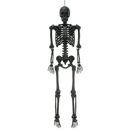 5ft Black Poseable Skeleton Decoration, Halloween Outdoor Decor, by Way To Celebrate