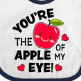 thumbnail image 4 of Inktastic Youre the Apple of My Eye Valentine Pun with Cute Apple Boys or Girls Baby Bib, 4 of 4