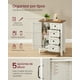 thumbnail image 2 of VASAGLE LIRY Collection - Storage Cabinet, Farmhouse Bathroom Floor Cabinet with 4 Drawers, Freestanding Storage Organizer, Barn Door, Adjustable Shelf, Rustic White, UBBK753W01, 2 of 5