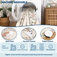 thumbnail image 6 of Garvee 5'x7' Scalloped Area Rug Washable Botanical Mushroom Rugs with Non Slip Backing, Low Pile Floral Printed Indoor Carpet for Bedroom Living Room Home Office, Beige, 6 of 6