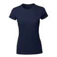 thumbnail image 2 of A2Y Women's Basic Solid Ring Spun 100% Cotton Short Sleeve Crew Neck T Shirt Tee Tops Navy S, 2 of 3