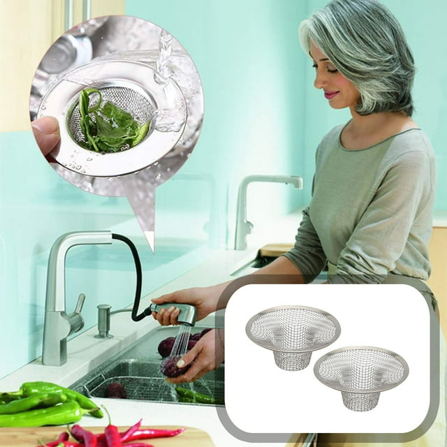 Shower and Drain Hair Catcher Set Kitchen Bathroom Tub Strainer Filter Stopper