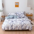 thumbnail image 2 of Juego de cama de poliéster jaspeado Vhermosa 3 piezas tamaño UE funda de edredón funda de almohada color azul, 2 of 8