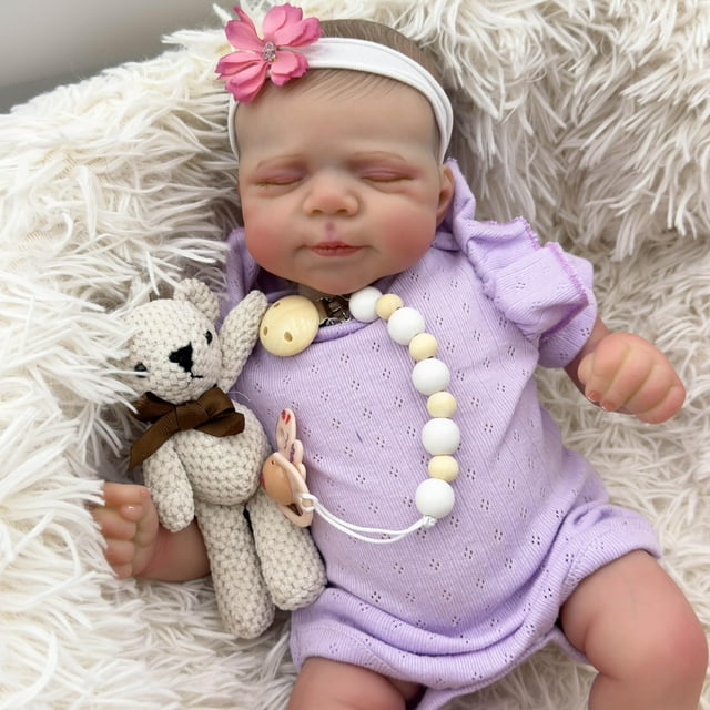 Muñeca Reborn Zero Pam de tela realista para niña, 45 cm