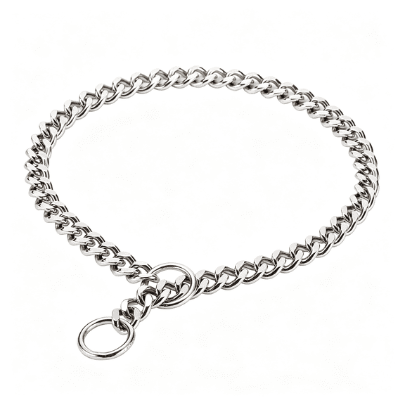 DESIGNICE Chain Dog Training Choke Collar, Sus304, 18In, 2.5Mm Sus304 Choke Collar for Dogs
