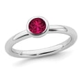 thumbnail image 1 of 3/5 Carat (ctw) Lab-Created Ruby Ring in Sterling Silver, 1 of 4