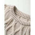 thumbnail image 6 of EMMIOL Women's Chunky Cable Knit Oversized Sweater Long Sleeve Crewneck Pullover for Casual Fall Outfits, 6 of 6