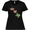 thumbnail image 3 of Inktastic I Love Texas Women's Plus Size T-Shirt, 3 of 5
