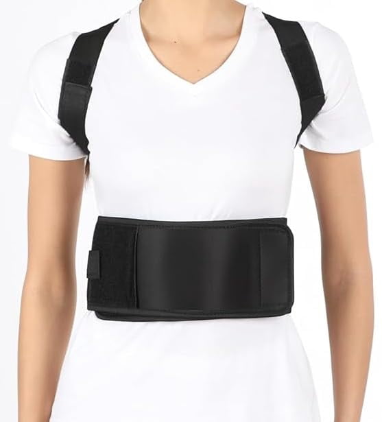 Craft's Care Posture Corrector Magnetic - Back Brace Shoulder Belt, Lower and Upper Back Pain Relief, Adult, Kids 22-28 inch