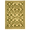 SAFAVIEH Courtyard Colton Geometric Indoor/Outdoor Area Rug, 5'3" x 7'7", Natural/Olive