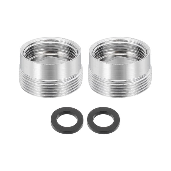 2Pcs Faucet Aerator Adapter, M18 Female to M22 Male with Washer, 13mm Length