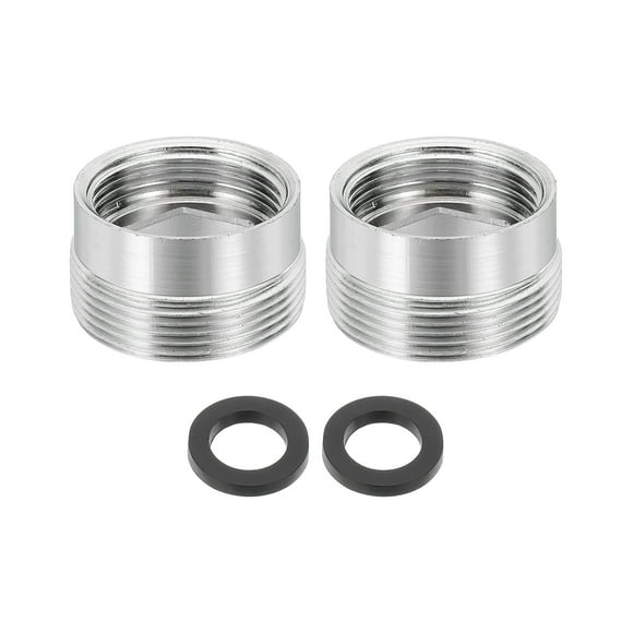 2Pcs Adaptador de aireador de grifo, M18 hembra a M22 macho con junta, Longitud de 13mm