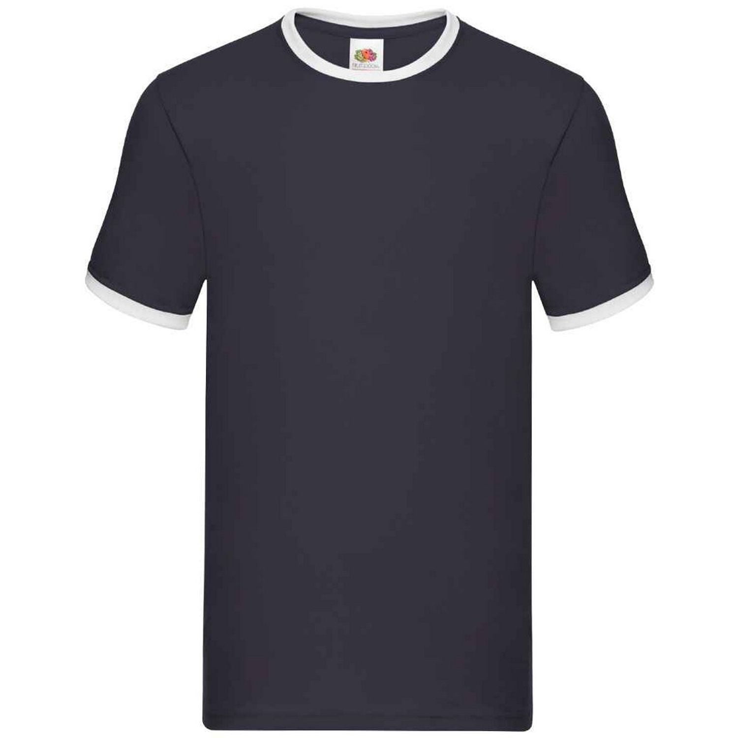 Fruit Of The Loom Camiseta Ringer, Rojo/Blanco, X-Large