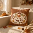 thumbnail image 4 of Yeciiwht Fall Pumpkin Maple Leaf Throw Pillow Cover – 18x18 inch Linen Cushion Case for Thanksgiving Sofa, Couch, Bed & Outdoor Decor, 4 of 8
