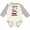 thumbnail image 3 of Inktastic I Love My Mommy with Panda Illustration Boys or Girls Long Sleeve Baby Bodysuit, 3 of 5