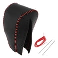 thumbnail image 1 of Cubierta de pomo de cambio de marcha Unique Bargains, protector de manija de cambio para Honda CR-V 2007-2011, negro rojo, cuero sintético, 1 Pc antideslizante para automóvil, 1 of 1