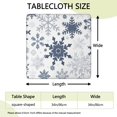 thumbnail image 2 of Blue Christmas Snowflake Pattern Square Fitted Tablecloth with Elastic Edge,Square Table Cover,Washable Elastic Table Cover for Home Kitchen Party Decor 34"x34", 2 of 6