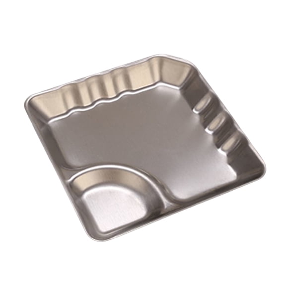 Homelife Stainless Steel Snack Tray Set with Dipping Bowl Fine Polished Design Sandwich Serving Tray for Sushi Chips Dumplings Salads
