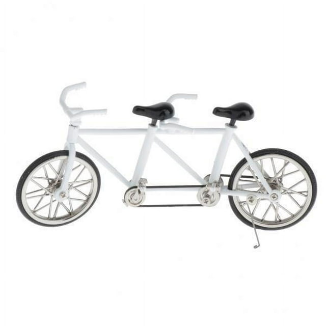 TISHITA 2X Échelle 1:16 Modèle de Vélo Tandem Jouet de Collection Blanc