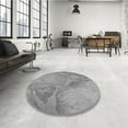 thumbnail image 3 of Ahgly Company Indoor Square Patterned Gray Cloud Gray Area Rugs, 6' Square, 3 of 6