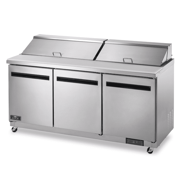 Arctic Air AST72R 71.5-Inch 3-Door Refrigerated Sandwich/Salad Prep Table, 115v