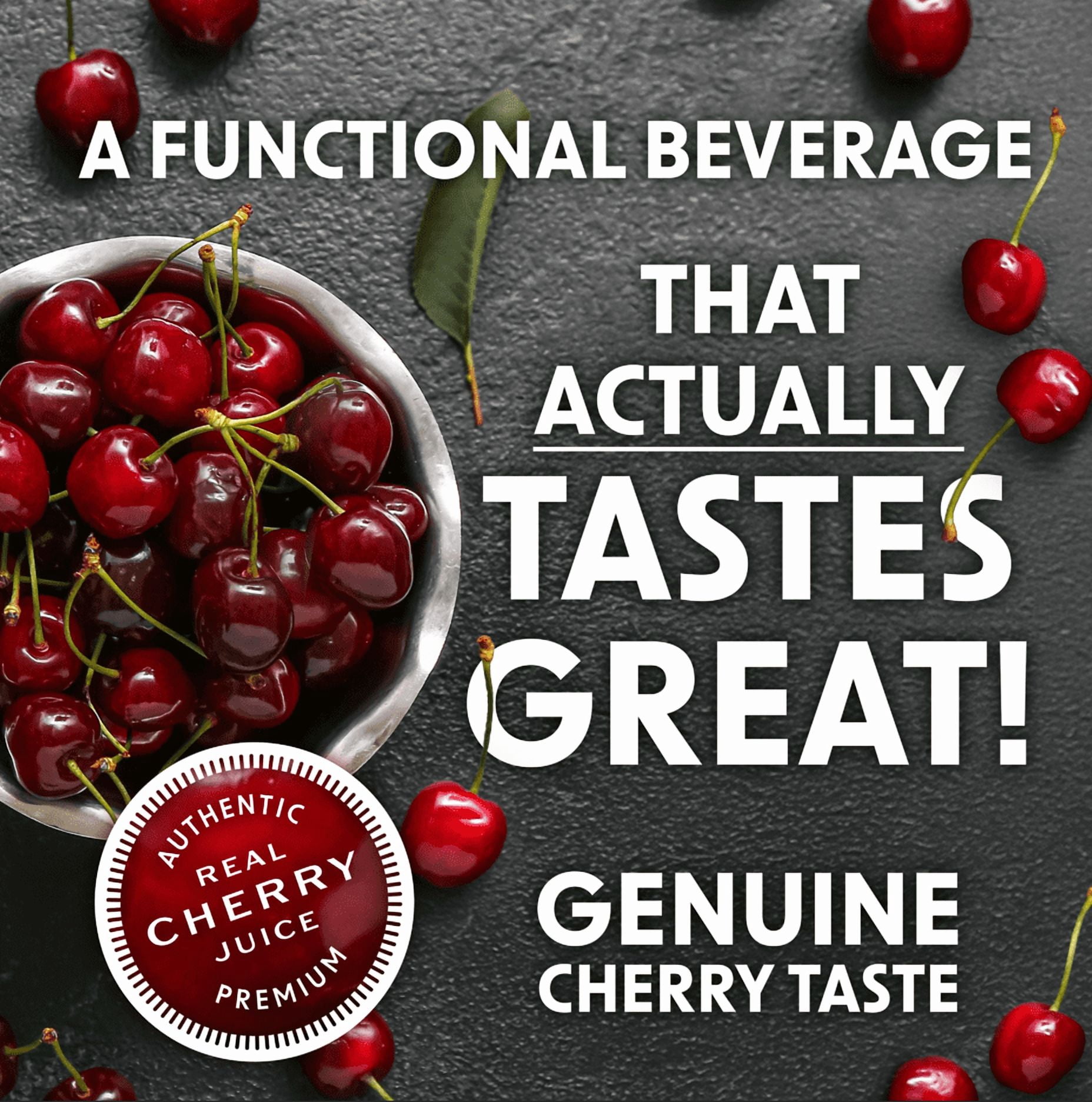 Bing Beverage Healthy Energy Drinks, Bing Cherry, 12 oz (12 Pack)