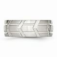 thumbnail image 3 of Stainless Steel Grooved 8mm Brushed & Polished Band S:12, 3 of 6