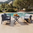 thumbnail image 5 of Aluminum Patio Furniture Set with Slim Armrests,5 Seat Modern Outdoor Conversation Set with Cushions and Coffee Table,Metal Patio Sofa Set Gray, 5 of 11