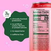 Bloom Nutrition Pop Shirley Temple Prebiotic Soda, 12 fl oz, 4 Pack Cans
