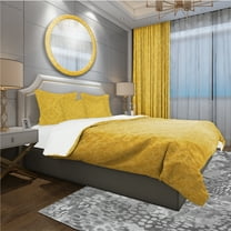 Designart 'Luxury Golden Floral' Glam Duvet Cover Set