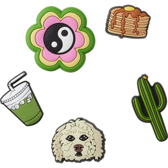Crocs Jibbitz 5-Pack Weekend Shoe Charms | Jibbitz for Crocs, Chill Girl, Small