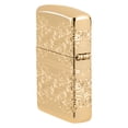 thumbnail image 4 of Zippo Lucky Clover Design Armor High Polish Gold Plate Pocket Lighter, 4 of 8