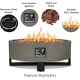 thumbnail image 4 of Real Flame Idledale 40" Round Concrete Propane Fire Pit in Glacier Gray, 4 of 7