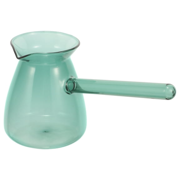 GOOHOCHY WORGEOUS Heat Resistant Teapot with Side Handle Glass Small Milk Kettle for Boiling Glass Milk Jug