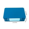 thumbnail image 3 of AuroraX Lunch Box Containers 35 oz Portable Freezable Airtight 5 Compartments Plastic Bento Lunch Box for Women,Men,Blue BPA-Free Microwave Safe Food Storage Boxes for School Travel Picnic, 3 of 6
