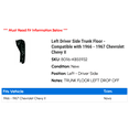 thumbnail image 2 of Left Driver Side Trunk Floor - Compatible with 1966 - 1967 Chevy Chevy II, 2 of 2