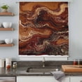 thumbnail image 5 of Brown Marble Sheer Curtains 84 Inches Long, Ombre Abstract Striped Mottled Aesthetic Light Filering Curtains, Breathable Simi Curtain Privacy Drapes for Living Room Bedroom Window Treatment, 5 of 9