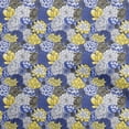 thumbnail image 1 of oneOone Polyester Lycra Medium Blue Fabric Florals Craft Projects Decor Fabric Printed By The Yard 56 Inch Wide, 1 of 4