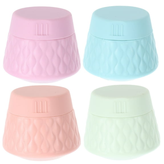 WORGEOUS 4pcs Travel Cream Jars Small Cream Bottles Portable Makeup Bottles Empty Cream Jars with Lids